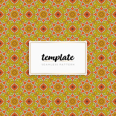 Colorful mandala seamless pattern vector