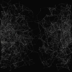 Network Mesh Random Procedural Art background illustration