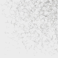 Network Mesh Random Procedural Art background illustration