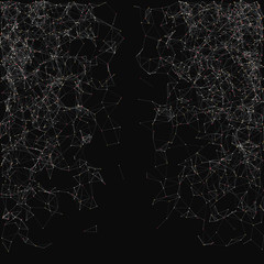 Network Mesh Random Procedural Art background illustration