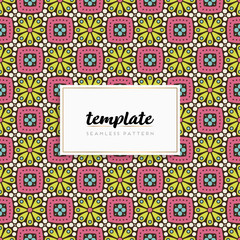 Colorful mandala seamless pattern vector