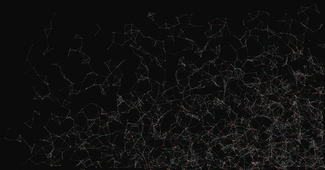 Network Mesh Random Procedural Art background illustration