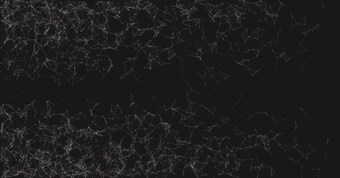 Network Mesh Random Procedural Art background illustration