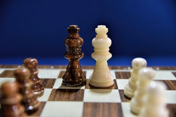 Photography of Chessboard with black and white figure