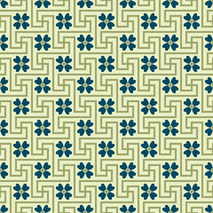 Ornate color seamless pattern. Celtic style. Swatches included in vector file.