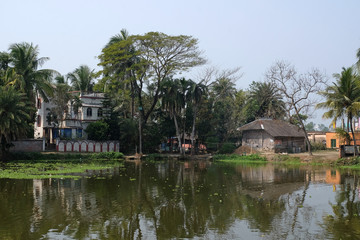 Fototapeta na wymiar Kumrokhali village in West Bengal, India