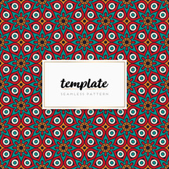 Colorful mandala seamless pattern vector