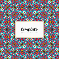 Colorful mandala seamless pattern vector