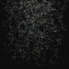 Network Mesh Random Procedural Art background illustration