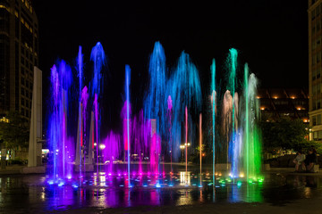 Obraz premium Colorful Fountain in Boston City