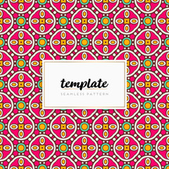 Colorful mandala seamless pattern vector