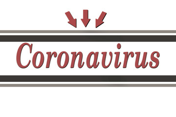 Text coronavirus on a white background. Epidemic 2020. Novel coronavirus - 2020-nCoV, WUHAN virus concept. Chinese coronavirus outbreak.