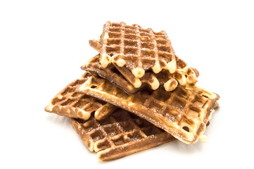Mound of Belgian waffles
