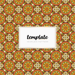 Colorful mandala seamless pattern vector