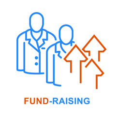 Fundraising and crowdfunding icon - venture fund startup funding logo