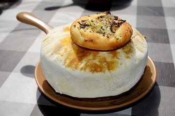 Polish soup "Flask". Traditional polish cuisine.