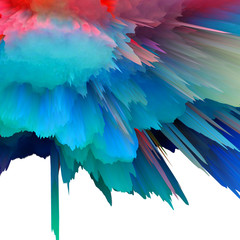 Abstract 3D explosion illustratoin. Colorful graphic design. Hight resolution  creative  background.