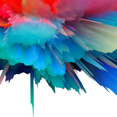 Abstract 3D explosion illustratoin. Colorful graphic design. Hight resolution  creative  background.