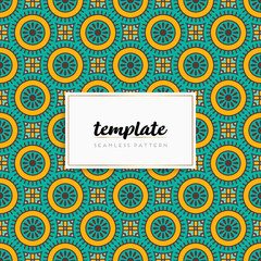 Colorful mandala seamless pattern vector