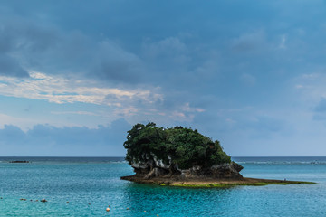 tropical island in the sea