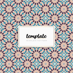 Colorful mandala seamless pattern vector