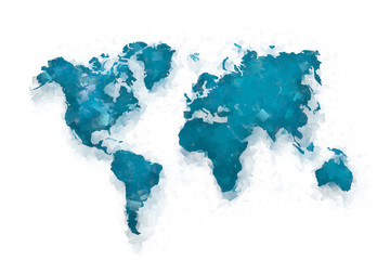 Blue World Map