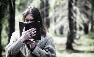 Fairy magician. A sorcerer with a glass sphere, a magical spell and a ritual. Elder with a staff...