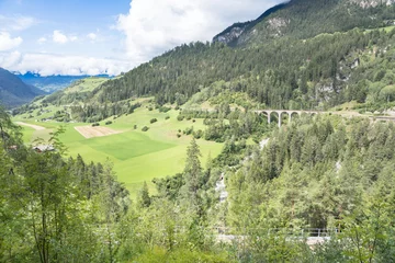 Keuken foto achterwand Landwasserviaduct Landwasserviaduct, Davos, Zwitserland