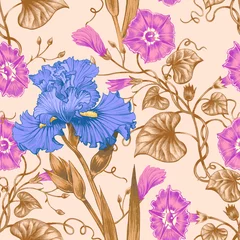 Nahtloses Vektormuster mit Blumen. © marinavorona