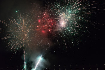 Feuerwerk am Strand