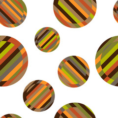 Circles and stripes. Seamless vector pattern.