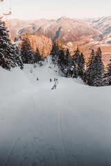 Skipiste im Karwendelgebirge