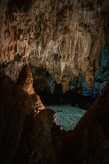 the karst Stiffe caves in the Park Regional Sirente Velino. San Demetrio Ne 'Vestini, Abruzzo, Italy.