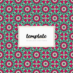 Colorful mandala seamless pattern vector