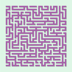 Labyrinth maze game, Labyrinth shape design element.