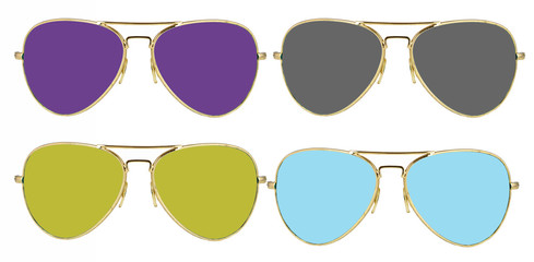 Fashion Sunglasses Set. Eyewear. Spectacle frames.