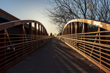 bridge at sunset