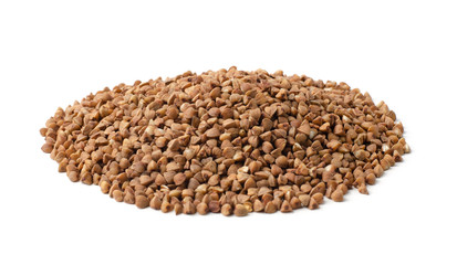 Heap of buckwheat isolated