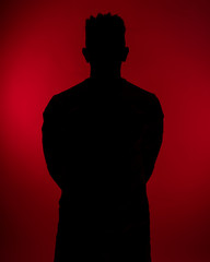 Silhouette on Red