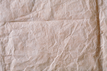 Crumpled Brown Wrapping paper background texture