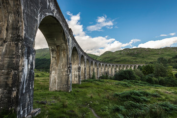 Fototapeta na wymiar Glenfinnan viaduct in the western highlands.