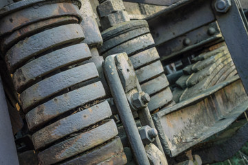 old wagon suspension detail