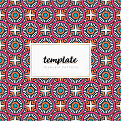 Colorful mandala seamless pattern vector