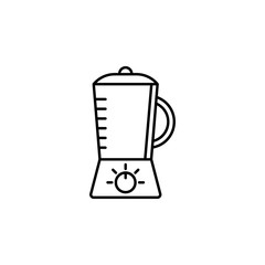 blender, juice, mixer line illustration icon on white background.