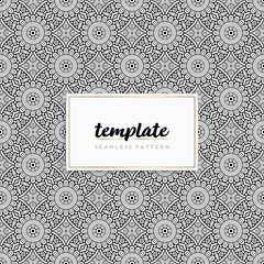 Colorful mandala seamless pattern vector