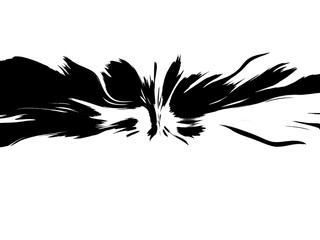 Creative wavy black and white background for banner design. Digital fantasy effect. Trendy desktop wallpaper. Futuristic Fractal Pattern                                                             