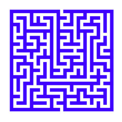 15x15 rectangular maze with purple thick walls and no solution