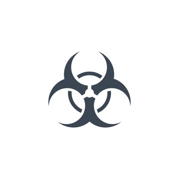 Biological Hazard related vector glyph icon. Isolated on white background. Vector illustration.