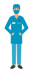 Fototapeta premium Male doctor on a white background. Medical consultation