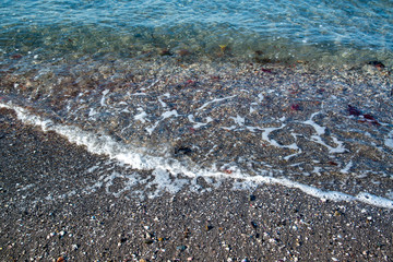 波打ち際　漂流物